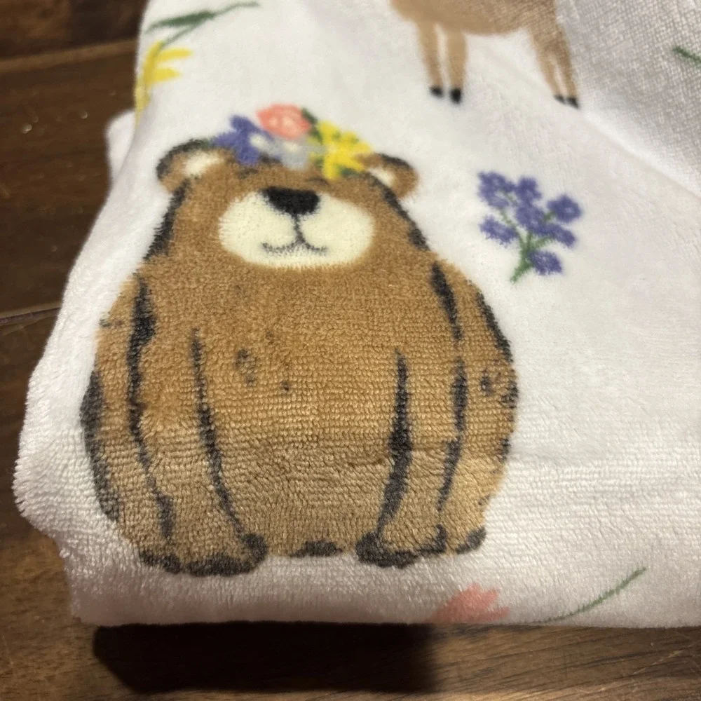 Bass Pro Shops Deer Bear Fox Owl Baby‎ Blanket 30